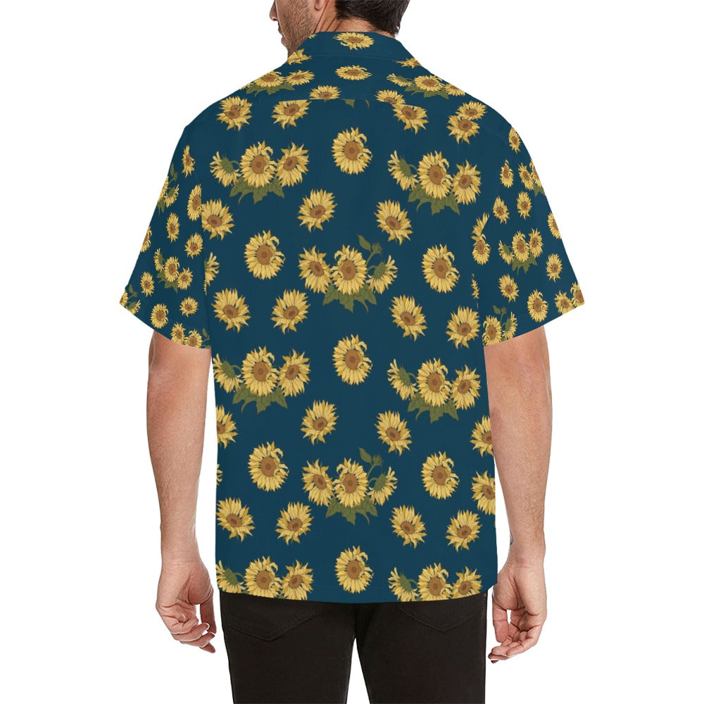 Sunflower Print Design LKS305 Men's Hawaiian Shirt