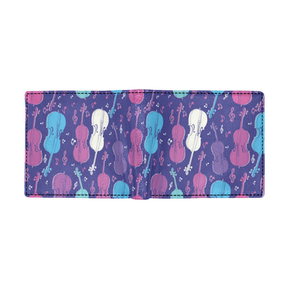 Cello Pattern Print Design 01 Men's ID Card Wallet