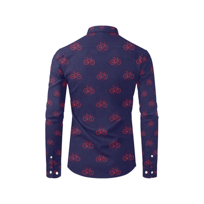 Bicycle Pattern Print Design 01 Men's Long Sleeve Shirt