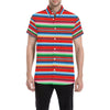 Serape Print Men's Short Sleeve Button Up Shirt