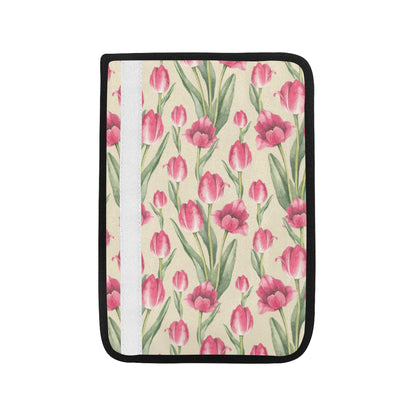 Tulip Pink Pattern Print Design TP06 Car Seat Belt Cover