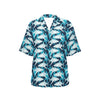 Shark Design Print Women's Hawaiian Shirt