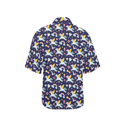 Pegasus Pattern Print Design 05 Women's Hawaiian Shirt