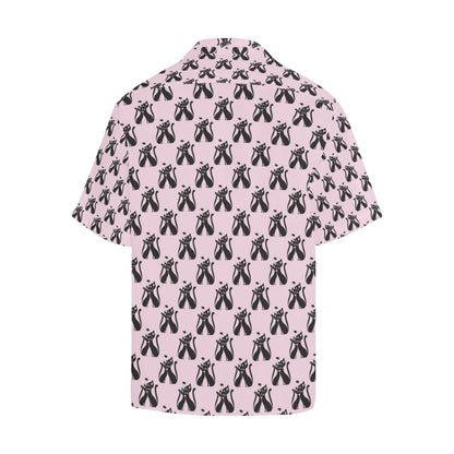 Black Cat Pattern Print Design 01 Men's Hawaiian Shirt