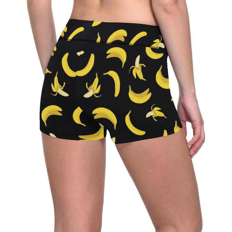 Banana Pattern Print Design BA05 Yoga Shorts