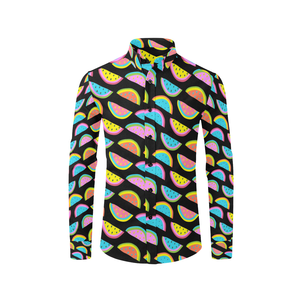 Watermelon Pattern Print Design WM08 Men's Long Sleeve Shirt