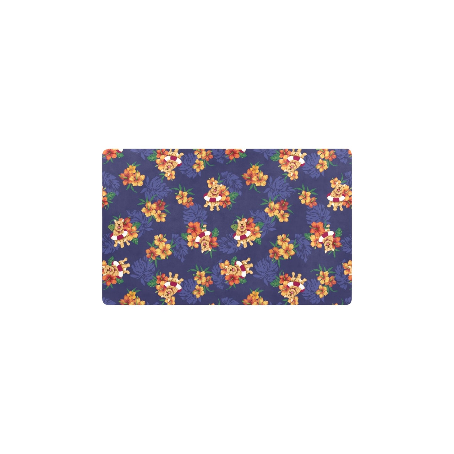 Hawaiian Themed Pattern Print Design H02 Kitchen Mat
