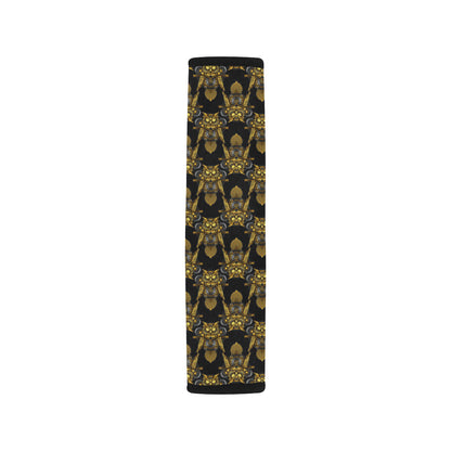 Steampunk Gold Owl Design Themed Print Car Seat Belt Cover