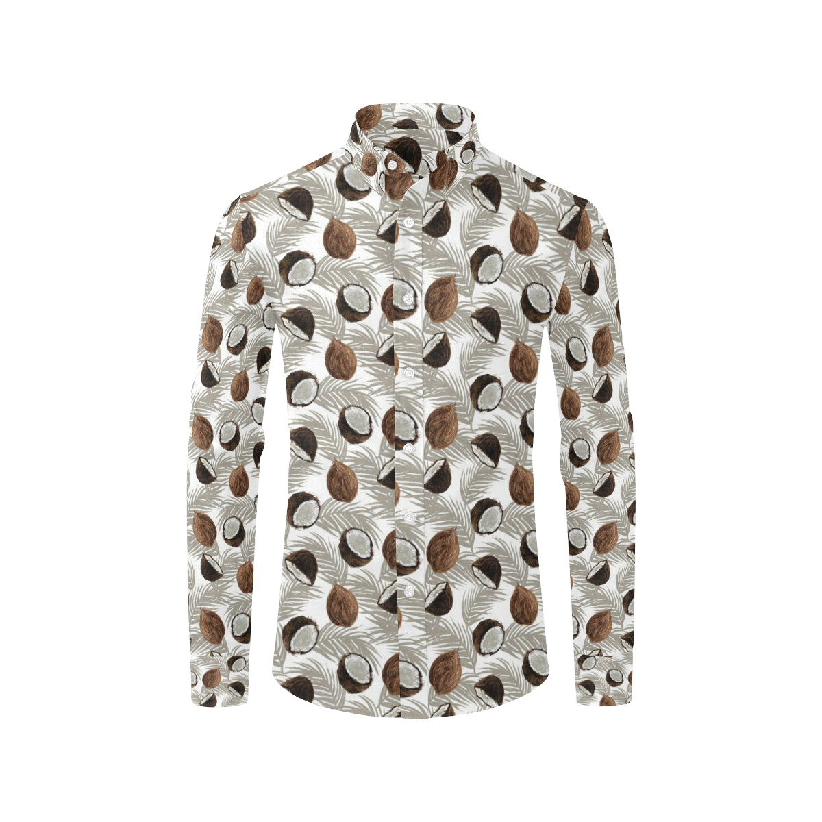 Coconut Pattern Print Design CN03 Men's Long Sleeve Shirt