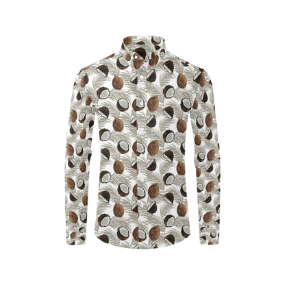 Coconut Pattern Print Design CN03 Men's Long Sleeve Shirt