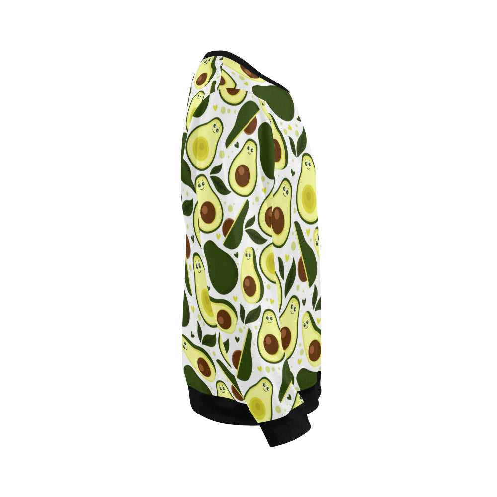 Avocado Pattern Print Design AC06 Men Long Sleeve Sweatshirt