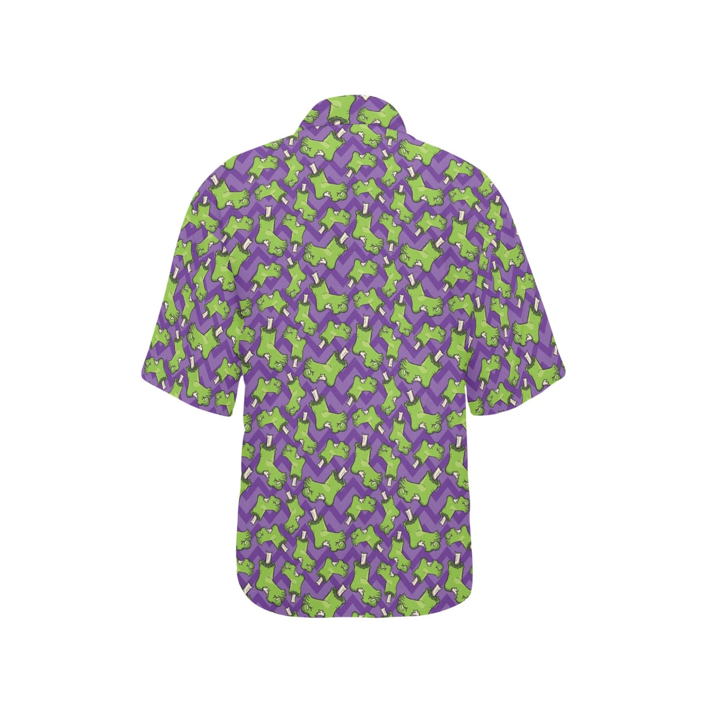 Zombie Foot Design Pattern Print Women's Hawaiian Shirt