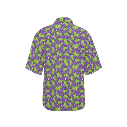 Zombie Foot Design Pattern Print Women's Hawaiian Shirt