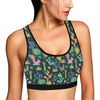 Cactus Pattern Print Design 05 Sports Bra