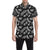 Feather Black White Design Print Men's Short Sleeve Button Up Shirt