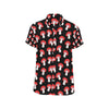 Mushroom Pattern Print Design A02 Men's Short Sleeve Button Up Shirt