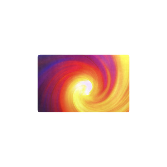 Vortex Twist Swirl Flame Themed Kitchen Mat