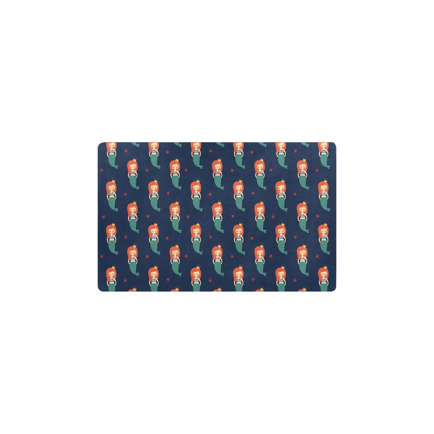 Mermaid Girl Pattern Print Design 01 Kitchen Mat
