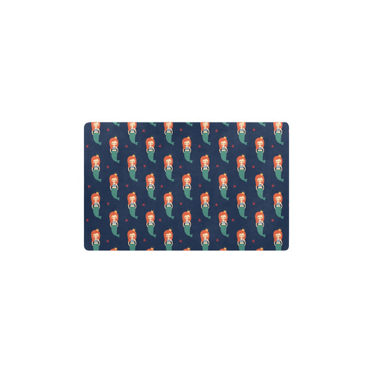 Mermaid Girl Pattern Print Design 01 Kitchen Mat