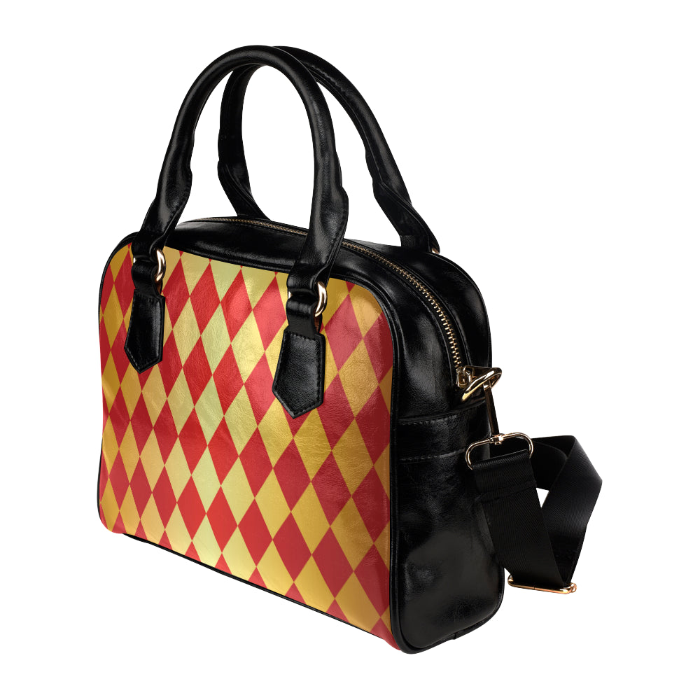 Harlequin Pattern Print Design 03 Shoulder Handbag