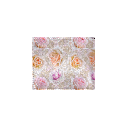 Rose Pattern Print Design RO011 Men's ID Card Wallet