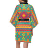 Mexican Pattern Print Design 04 Women's Short Kimono