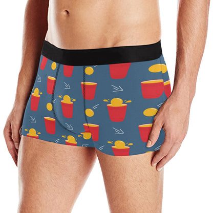 Beer Pong Pattern Print Design 02 Men's Boxer Briefs