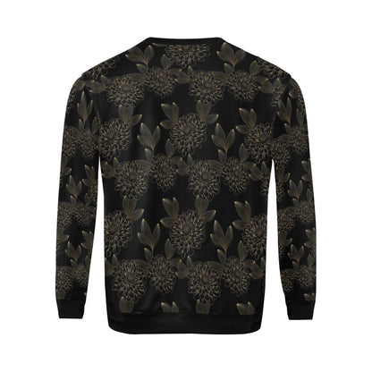 Dahlia Pattern Print Design DH04 Men Long Sleeve Sweatshirt