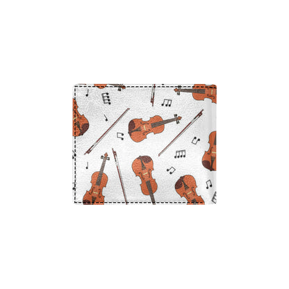 Violin Pattern Print Design 02 Men's ID Card Wallet