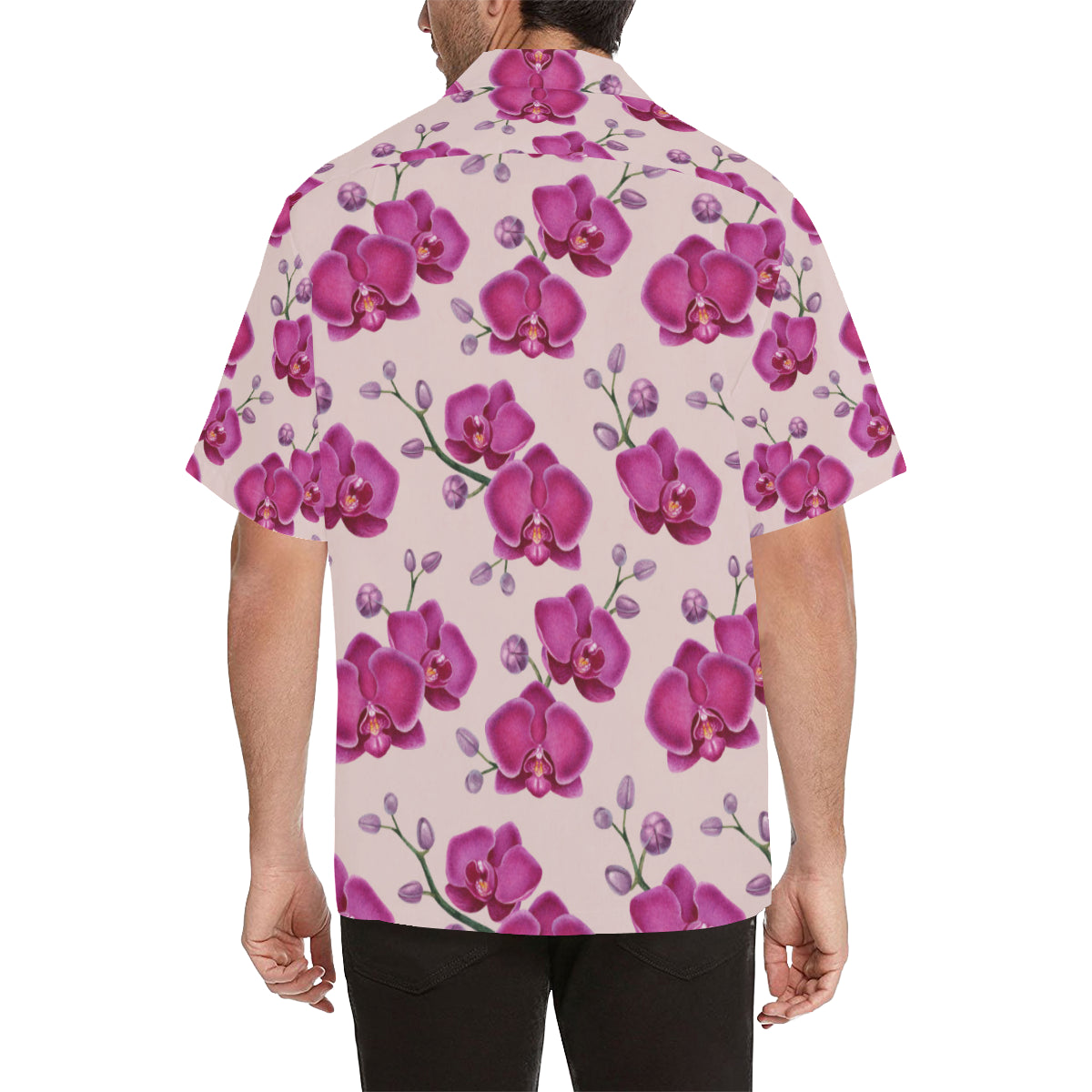 Orchid Pattern Print Design A02 Men's Hawaiian Shirt