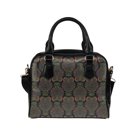 Owl Pattern Print Design A05 Shoulder Handbag