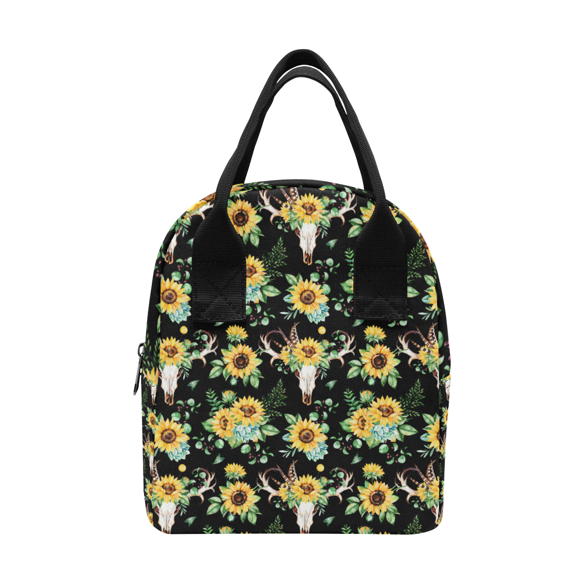 Sunflower Pattern Print Design SF08 Insulated Lunch Bag