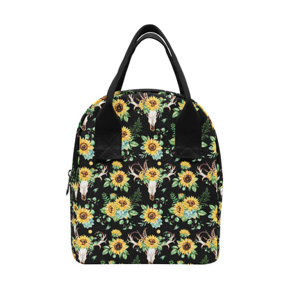 Sunflower Pattern Print Design SF08 Insulated Lunch Bag