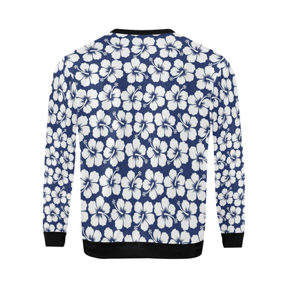 Hibiscus Pattern Print Design HB013 Men Long Sleeve Sweatshirt