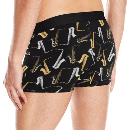 Saxophone Pattern Print Design 01 Men's Boxer Briefs