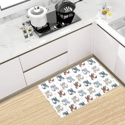 Alaskan Malamute Pattern Print Design 02 Kitchen Mat