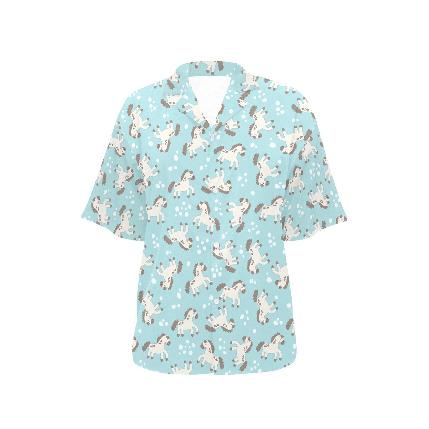 Horse Cute Print Design LKS306 Women's Hawaiian Shirt