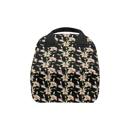 Lily Pattern Print Design LY05 Insulated Lunch Bag