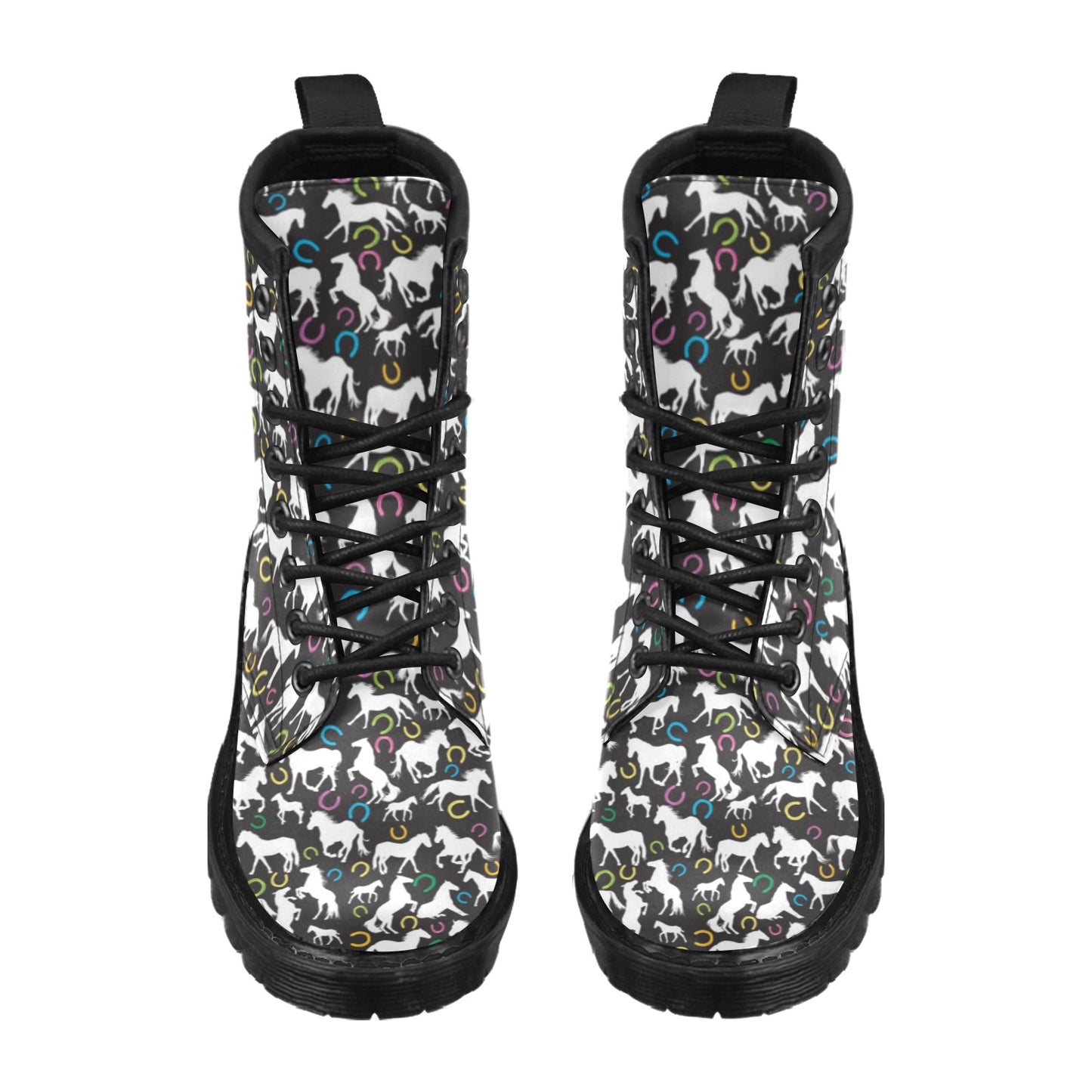 Horse Hoof Colorful Print Design LKS301 Women's Boots