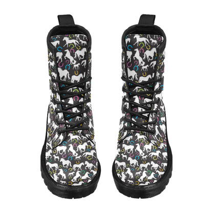 Horse Hoof Colorful Print Design LKS301 Women's Boots