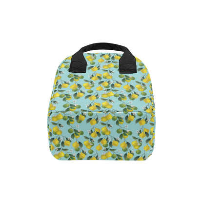 Lemon Pattern Print Design LM05 Insulated Lunch Bag