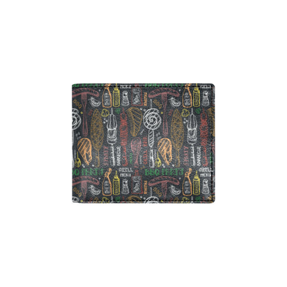 Barbecue Pattern Print Design 03 Men's ID Card Wallet