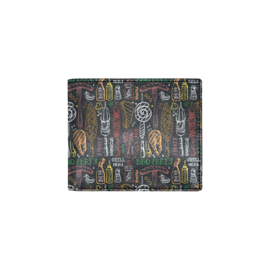 Barbecue Pattern Print Design 03 Men's ID Card Wallet