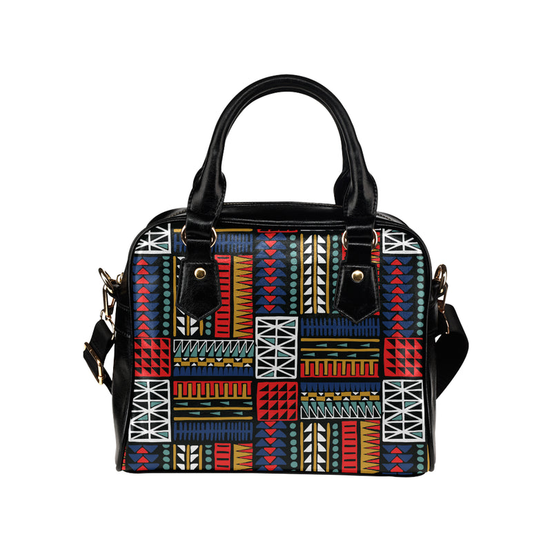 Kente Pattern Print Design 02 Shoulder Handbag