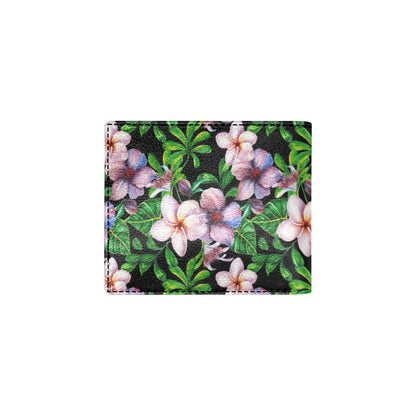 Plumeria Pattern Print Design PM01 Men's ID Card Wallet