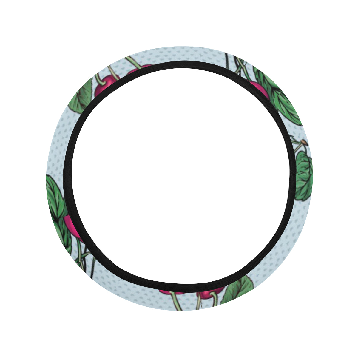 Cherry Pattern Print Design CH01 Steering Wheel Cover with Elastic Edge