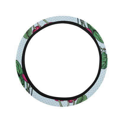 Cherry Pattern Print Design CH01 Steering Wheel Cover with Elastic Edge