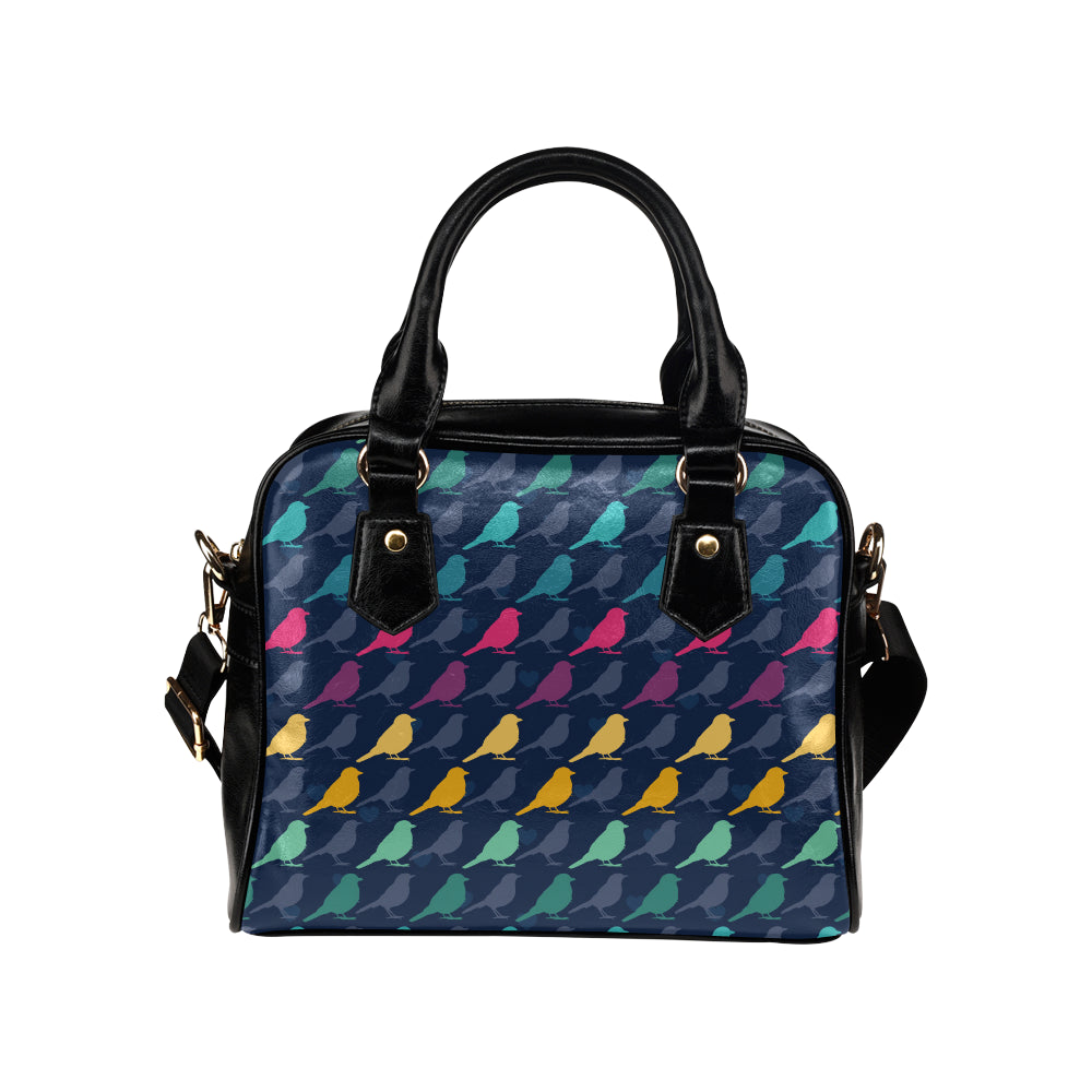 Birds Pattern Print Design 01 Shoulder Handbag