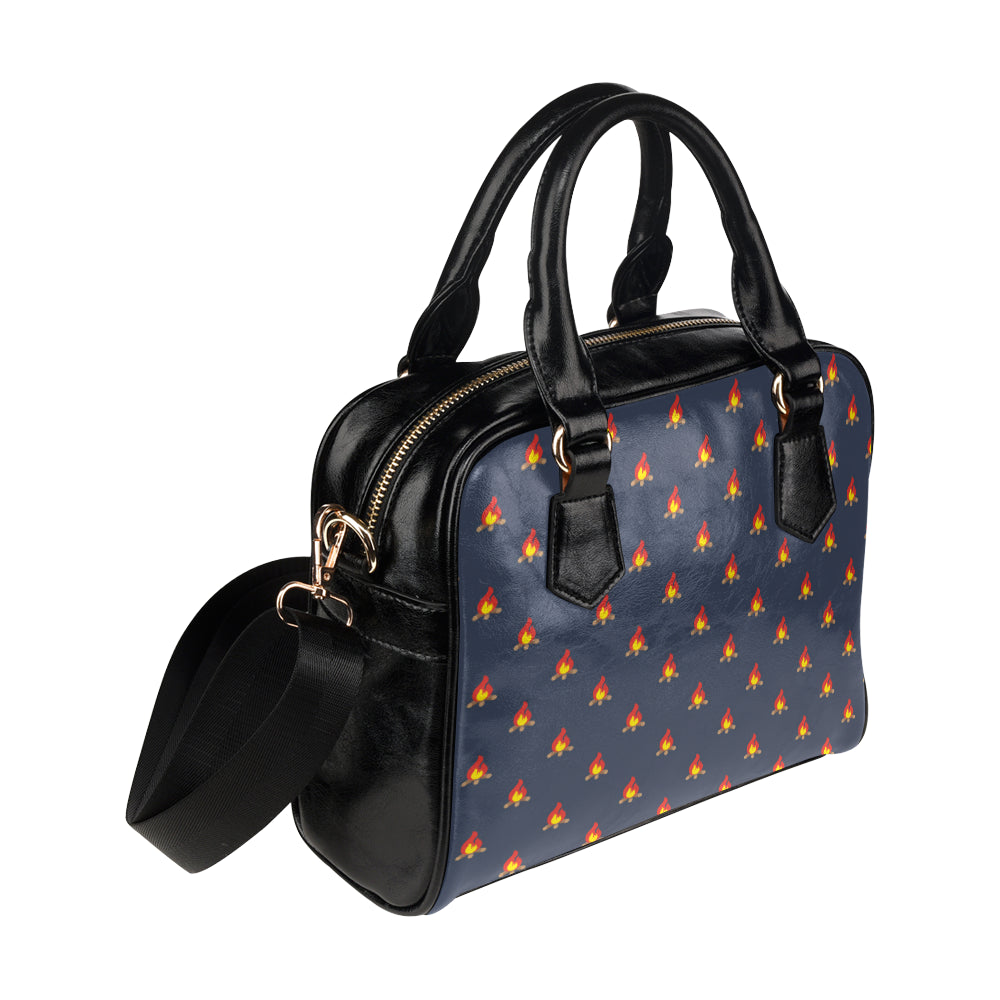 Campfire Pattern Print Design 02 Shoulder Handbag