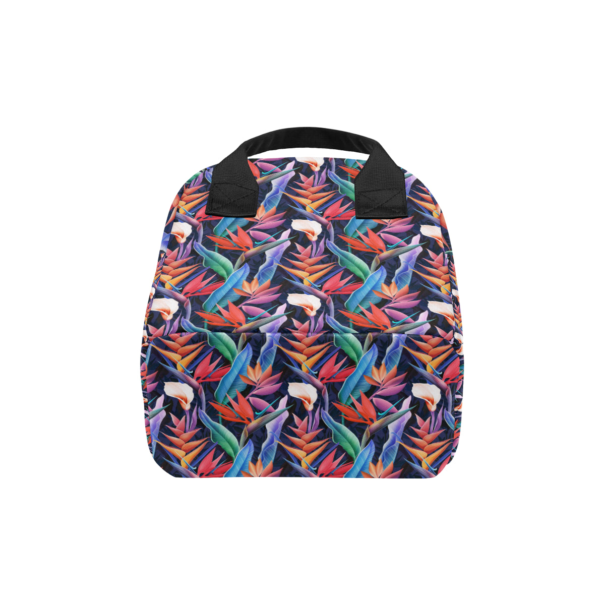 Tropical Flower Pattern Print Design TF023 Insulated Lunch Bag